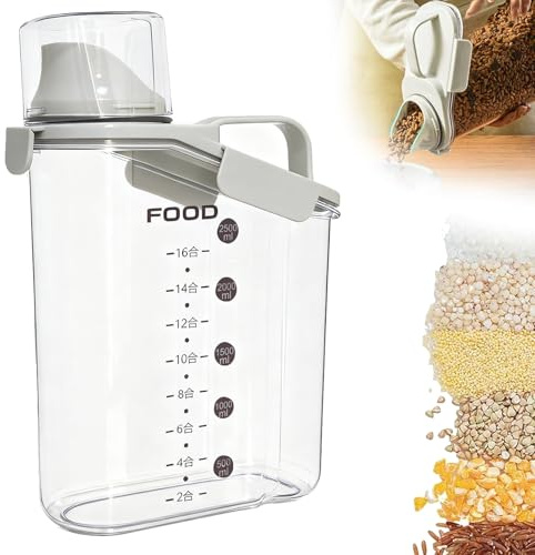 LINLINOI 2,8L Luftdichte Vorratsdosen Set – Frischhaltende Schüttdosen mit Deckel, Lebensmittelaufbewahrungsbox für Getreide, Cornflakes, Müsli & Mehl | Küchenvorratsbehälter