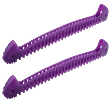 GARVALON 2 Piezas Unidades Fundas Protectoras Elásticas para Cuchillas de Patines de Hielo Cubiertas Ajustables para Patinaje Artístico y Hockey Protectores Suaves para Adultos