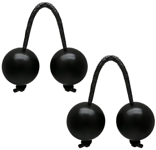 Heyumybit Aslatuas Rhythmic Ball,2 Pair Kashaka Aslatua Shaker Instrument | Music Egg Shaker,Double Gourd Percussion,Asalato Fingertip Drum Balls for Party Performance Concert