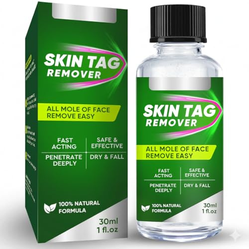Skin Tag Removal Kit, Fast-Acting Wart Remover, Skin Tag Remover Dry & Fall Away Quickly for Face and Body, Painless Home Treatment