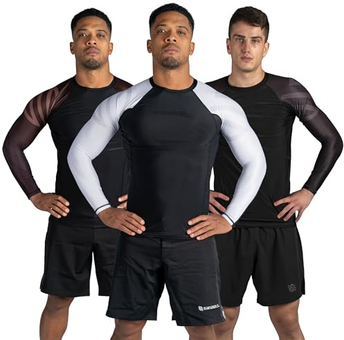 Sanabul Essential Langarm-Kompressions-Rashguard für MMA, BJJ, Wrestling, Grappling und No Gi Jiu Jitsu Rashguard