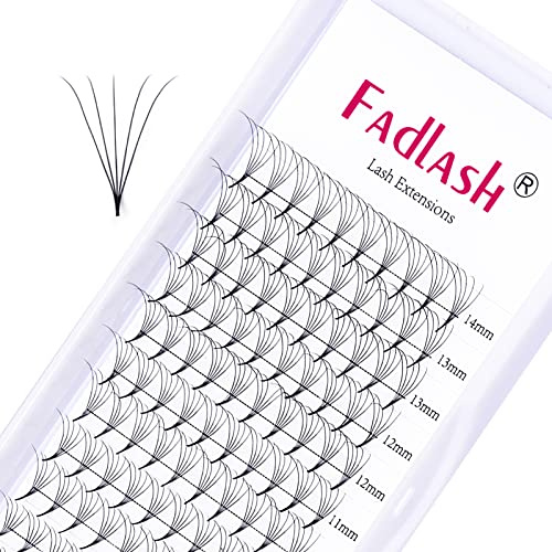 Volumen Ruso Pestañas Pelo a Pelo 5D 0.07mm C Curl 8-14mm Prefabricados Extensiones de Pestañas Volumen Ruso Lashes Extensiones Ruso Pestañas(5D-0.07mm-C-mix8-14)