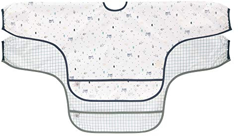 LÄSSIG Baby Long Sleeve Bib Set (2 pcs.) para atar en el protector de captura / babero de manga larga Garden Explorer Tractor