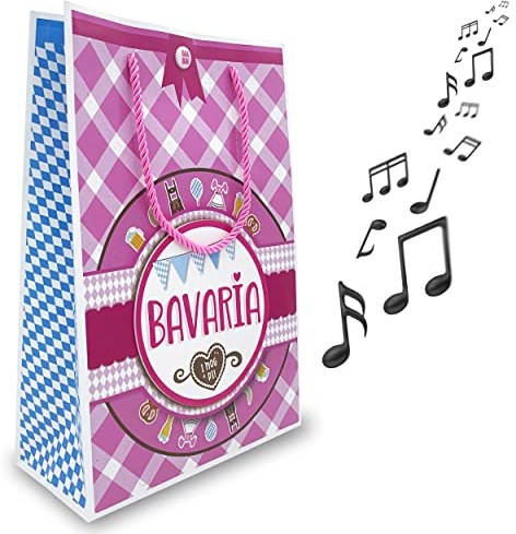 MUSIK-Geschenktüte zum OKTOBERFEST, ÖFFNET man die Tasche erklingt schöne BAYERISCHE Musik, überraschende Geschenkverpackung, GagBag von bentino
