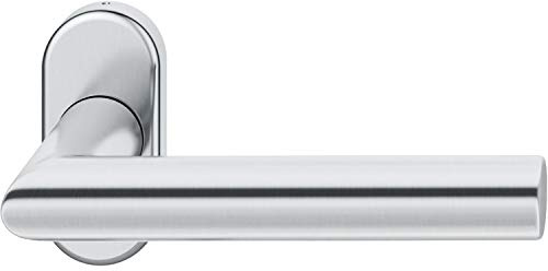 FSB FH-Rahmentürdrücker 09 1076 Hochhaltefeder B ovale Rosette Edelstahl matt