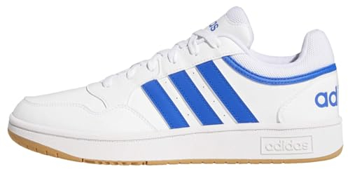 adidas Herren Hoops 3.0 Low Classic Vintage Shoes, Cloud White/Royal Blue/Gum, 42 2/3 EU