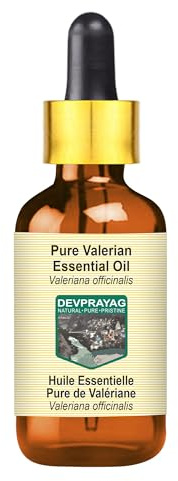 Devprayag Pure Valerian Essential Oil (Valeriana officinalis) with Glass Dropper Steam Distilled 15ml (0.50 oz)