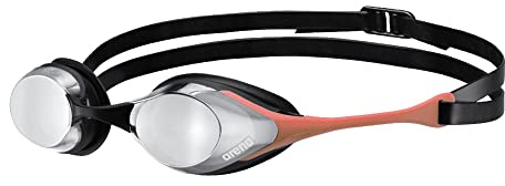 arena Cobra Original Swipe Mirror Unisex-Wettkampfbrille für Erwachsene, Schwimmbrille mit Verspiegelten Gläsern, Anti-Beschlag, UV-Schutz, 4 Austauschbare Nasenstege