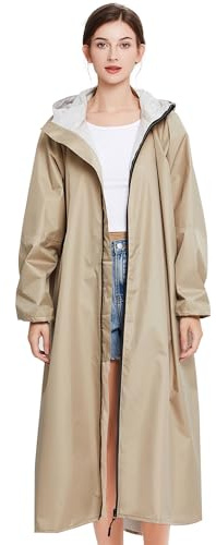 LHHMZ Poncho impermeabile da pioggia per le donne Giacche da pioggia leggere con cappuccio Impermeabili da pioggia lunghi all'aperto