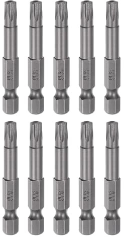 QUARKZMAN 10 Stück TS30 Stern 5-Punkt Schraubendreher Bit Set 1/4 Sechskantschaft 50mm Länge Sechskant Kopf Hex Bitsatz Magnetischer Torx-Kopf Power Tool für Elektroschrauber Akkuschrauber