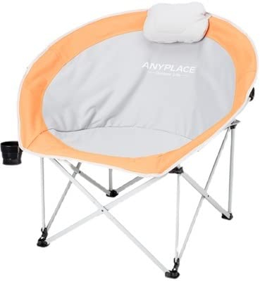 MOBAAK Campingstuhl Klappstuhl Campingstuhl Balkonstuhl Plus Baumwolle Casual Adult Home Klappstuhl Lazy Sofa Chair Strandstuhl Camping Stuhl (Color : Yellow)