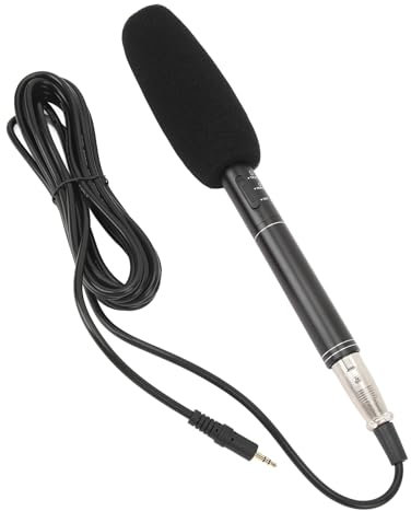 Xiuganpo Microphone XLR pour Caméra, Microphone à Fusil de Chasse Haute sensibilité avec Micro Pare-Brise à Montage Antichoc, Microphones Professionnels à Condensateur Externe DSLR