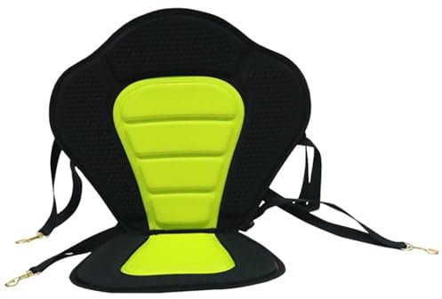 Boot Sitzkissen Kajak Paddle Board Sitz Verstellbarer Stand Up Sitz mit hoher Rückenlehne und Aufbewahrungstasche für Schlauchboote Kajakzubehör kajak zubehör(Green)