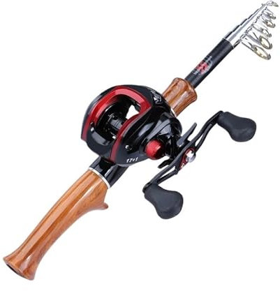 ZENY896V Angelrute Angelrute und Rolle Combo 1,6 m Carbon Fiber Casting Angelrute Getriebe Verhältnis Casting Angelrolle Angelzubehör(Right Hand)