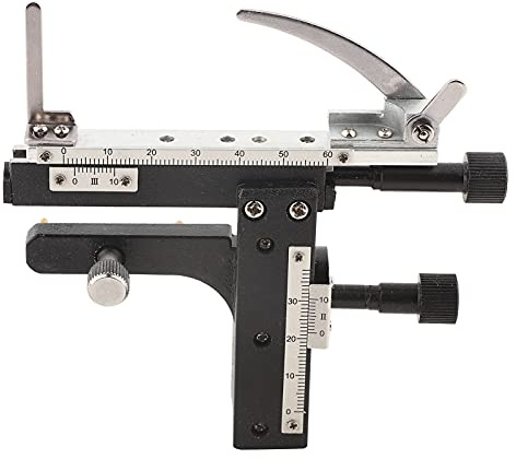 Respicefinem Mikroskop Beweglicher Tisch 12,0×12,0×3,0 Cm Kunststoff-Metall Aufsteckbarer Mechanischer X-Y-Tisch Mit Skala Hochpräziser Messschieber