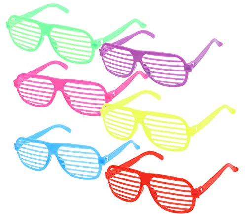JOINPAYA 6stücke Teiliges Shutter Partybrillen Aus Robustem Bunte Jalousien-stil Sonnenbrille Lustige Eyewear Für Karneval Silvester Und Foto-accessoires Bei Partys