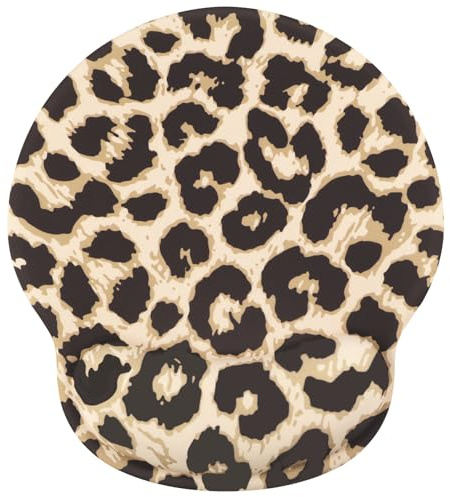 Ksriyim Tapis de souris rétro ergonomique avec repos-poignet, base silicone antidérapant, marron