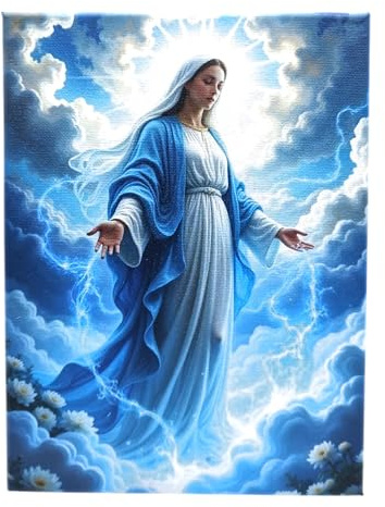 Generico Bild der Wundertätigen Madonna auf Leinwand, Fotodruck, 30 x 40 cm, Made in Italy