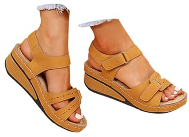 Gyaimxfu 2025 Sandalias Deportivas Ortopédicas para Mujer Plataforma Zapatos Verano Comodos Vestir Elegantes Moda Fiesta Sandalia de Cuña Transpirables Flexibles Playa Trekking Caminar Senderismo