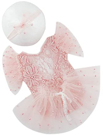 Baby Photo Costume Hairband & Tulle Tutu Dress Newborns Photo Props Outfit Photoshoot Lace Romper Skin-Friendly Outfit Baby Photography Props Boy Photography Newborn Girl Newborn Outfits Lovely Boy