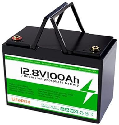 WSDAV Batería De Fosfato De Hierro Y Litio De 12,8V 50Ah 100Ah 200Ah Y 300Ah para Aplicaciones Marinas, Solares, Autocaravanas, Carritos De Golf Y Sistemas Fuera De La Red 24V 100Ah,12.8v300ah