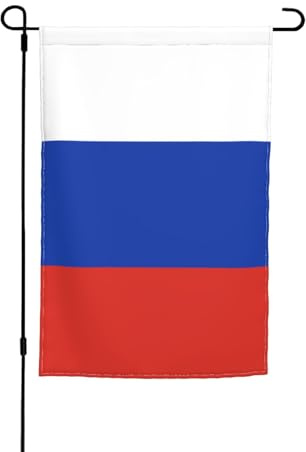 Bandiera russa decorativa da giardino, design durevole ed elegante per tutte le stagioni, adatta per terrazze, balconi, prati