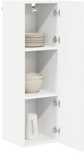 vidaXL Hängeschrank mit Speicher Weiß 30 x 31 x 100 cm Holzwerkstoff, Moderne Küchenschränke, rechteckig, viel Stauraum, langlebige Materialien, Coole Lösungen für Deine Wohnung