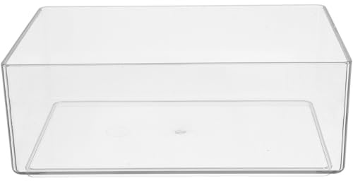 Toyvian Transparente Hamster Sandbadbox aus Acryl 5.91X3.94X2.17In mit Glatten Kanten für Kleine Kleintiere im Sandbad und Käfig Wiederverwendbares Sandbadezubehör