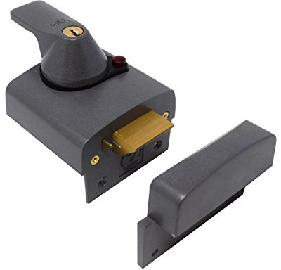 Yale Locks YALPBS2DMG Yale P-BS2-DMG-PB-40, BS2 British Standard Nightlatch, 40 mm, Acabado, Alta Seguridad Aprobado por compañías de Seguros, Gris metálico Oscuro, 40mm