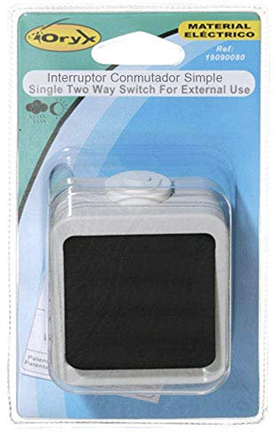 Interruptor/Conmutador Oryx Simple con tapa gris