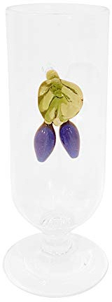 Oberstdorfer Glashütte Verre a Shot, Verre soufflé à la Bouche dans Deux quetsches, pruniers intérieures du Verre Colore, Hauteur Environ 10 cm