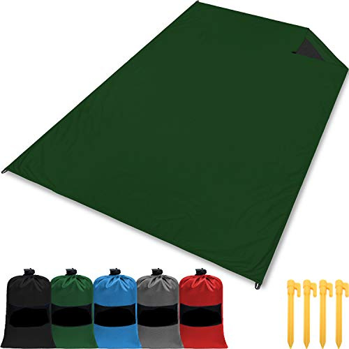 gipfelsport Coperta da Picnic - Coperta Montagna, Coperta da Spiaggia | Durevole, Portatile, Leggero, Impermeabile | 200x140cm | Verde