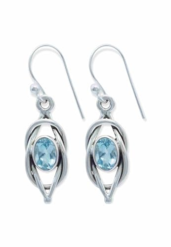 Silber Ohrhänger Damen mit Edelstein | echtes Silber, verschiedene echte Steine zur Auswahl, handarbeit aus Indien, im Geschenkbeutel