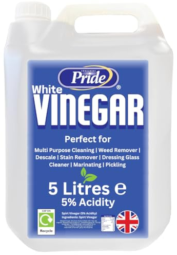 White Vinegar 5L | Food Grade | Baking, Pickling, Marinating | UK Made | (Pack of 1) 5 Litres