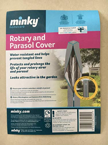 Minky Rotary and Parasol Cover GREY and teal