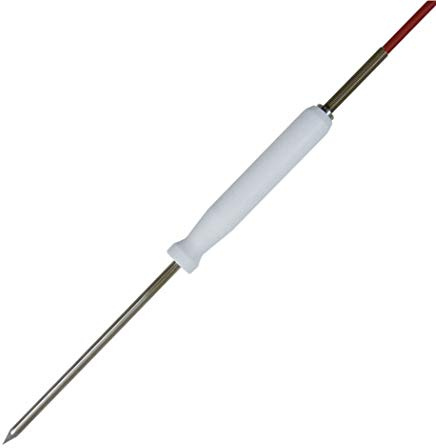 iOVEO 030ES01404 - PT100 - Robuster Einstechfühler mit Teflonhandgriff/Kerntemperaturfühler, Sensor PT100, Lebensmittel