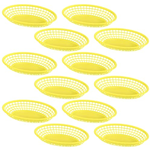 12pcs Storage Baskets Reusable Serving Baskets Fruit Bread Desserts Snacks KTV Party BBQ Picnic