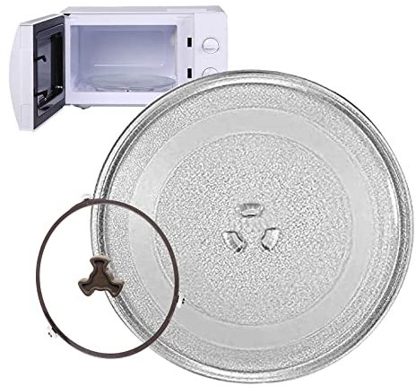 LIGUOYI Mikrowellenteller, Ersatz Teller Glasplatte Für Diverse Mikrowellen, Glasdrehteller Für Mikrowellen, 24.5 27 31.5cm Durchmesser, Transparent Glasteller Drehteller 0.5cm Dick, Hitzebeständig