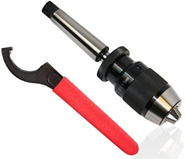 Schnellspannbohrfutter B16 1-16mm + MK1 - MK5 Kegeldorn mit Hakenschlüssel (Spannschlüssel) MK4