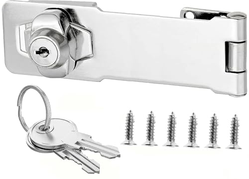 Litensh Lucchetto con serratura a serratura, per cancello, chiavistello, serratura per cassetti, armadietti, cassetti, armadietti, serratura con chiave