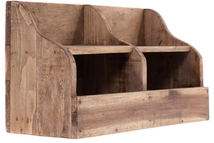 DESIGN DELIGHTS WANDREGAL Storage 40 | Mahagoni Holz, 40 cm, 2 Fächer | Holz Ablage, Küchenregal, Flurregal, Schweberegal, Holzregal, Wandablage, Organizer