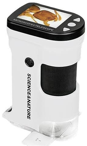 Andoer Digitales Handmikroskop, tragbares USB Mikroskop, 12MP 1080P mit 2,0-Zoll-LCD-Bildschirm für die Beobachtung von Pflanzen, Insekten, Steinen, Geschenk für Studenten, Kinder, Erwachsene