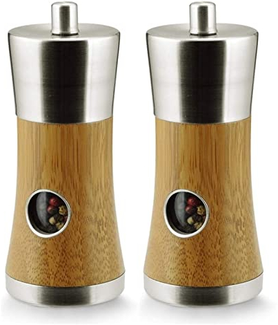 PIPONS Salz und Pfeffermühle Manuelle Salz- Und Pfeffermühle Aus Holz, Einstellbare Grobheit Für BBQ, Restaurant Dressing Gewürzspender