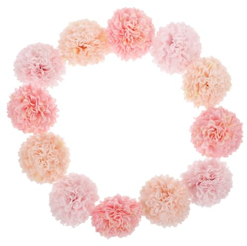 Zerodeko Hochzeitsdekoration 12st Hortensie Großer Blumenkopf Blumenstrauß Aus Künstlichen Blumen Rosa Künstliche Blumen Selber Machen Blütenköpfe Seidenblume Kunsthandwerk Hochzeit