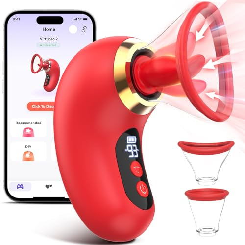 Gasevimo Vibrator Adult Sex Toys for Women - 5IN1 Sucking Vibrator Rose Sex Toy, 3 Sucking, 9 Tongue Licking & Vibrating Adult Toys, LCD Display Removable Cup Clitoral G Spot Vibrators Sex Novelties