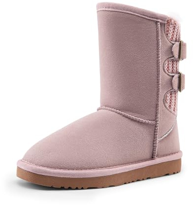 DREAM PAIRS Sweaty-buckle-k halva vadstövlar blandade barn, Allt rosa, 3 Little Kid