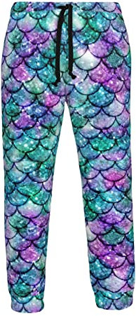 Ufuson Herren-Sweathose mit Mexiko-Flagge, 3D-Druck, mexikanische Jogginghose, lässige Sportbekleidung, Meerjungfrau Fischwaage, 56