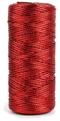 100 metri di spago rosso da 1,5 mm, filo metallico non elasticizzato, per etichette regalo, artigianato, gioielli, confezioni regalo