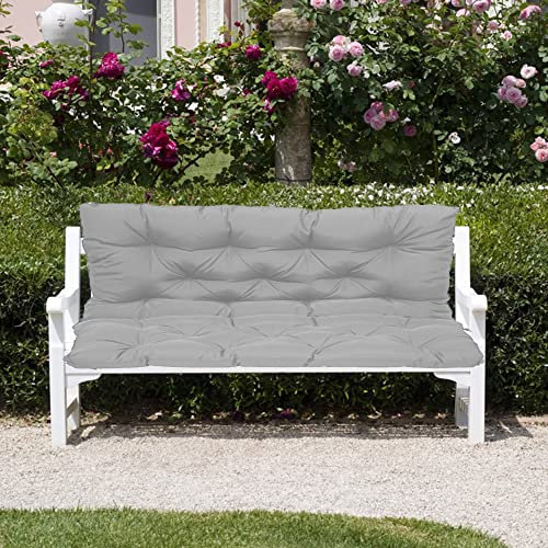 Wasserdichte Ersatzkissen für Schaukelbank, 2-Sitzer, 3-Sitzer, für Gartenmöbel, Grau, 150 x 100 x 10 cm
