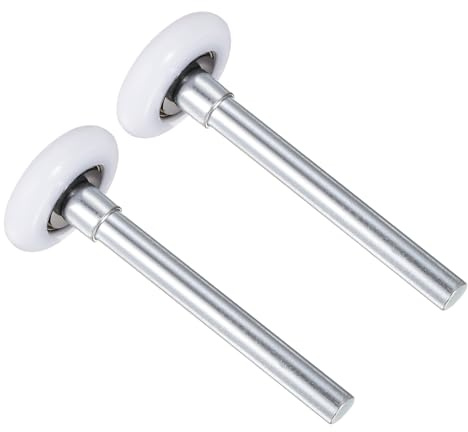 Kozelo 2 Pcs Nylon Garage Door Rollers - [1.8 Inch x 4.25 Inch Stem] Quiet Sealed Standard Garage Door Wheels for Garage Track 2 Inch Replacement Use, White